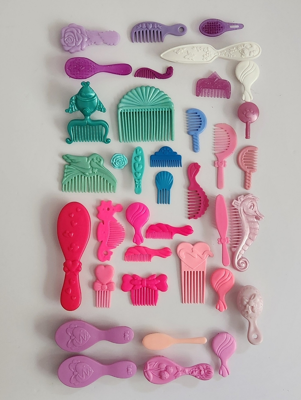 Vintage 80's /90's Doll Combs And Brushes